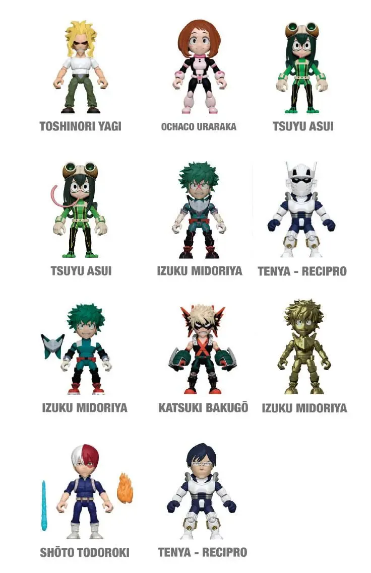 My Hero Academia Action Vinyls Minifiguren 8 cm Display
