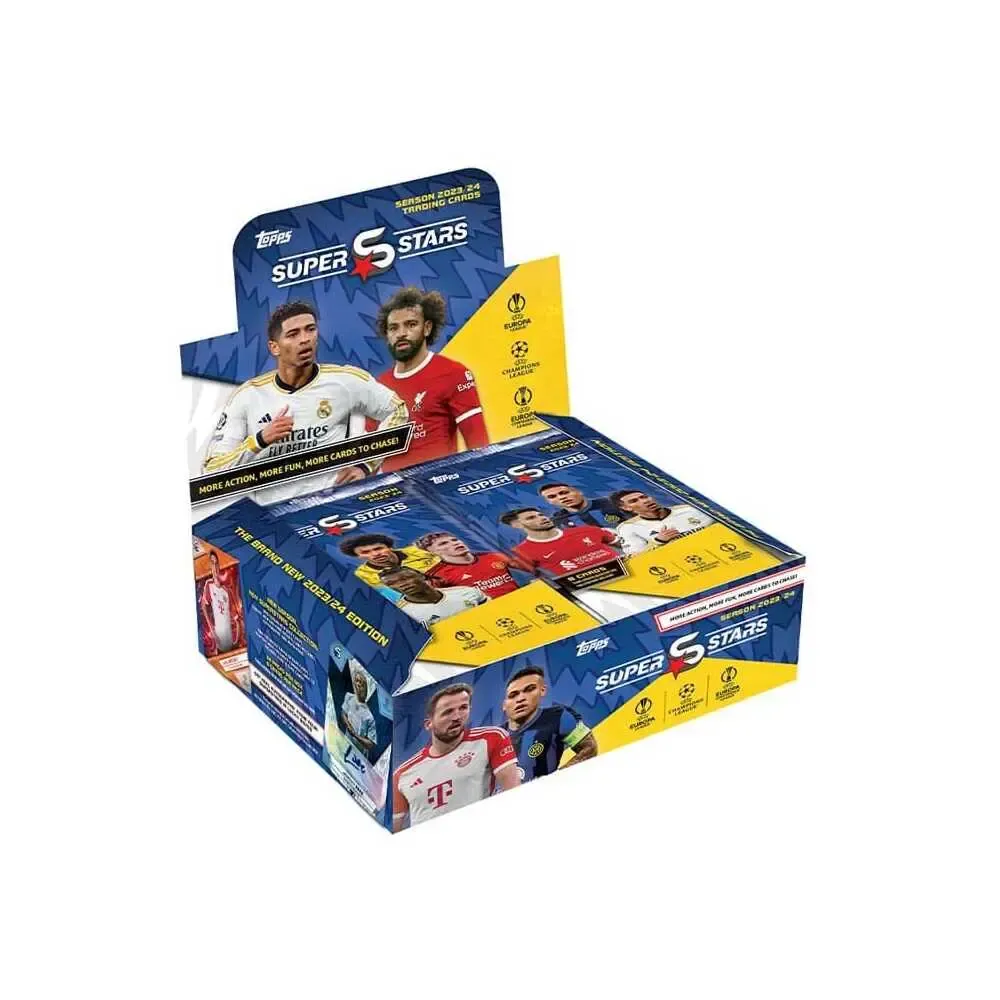 UEFA Champions League Super Stars 2023/24 Sammelkarten Booster Display (24) *Englische Version*