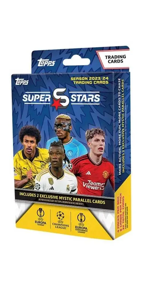UEFA Champions League Super Stars 2023/24 Sammelkarten Hanger Pack *Englische Version*