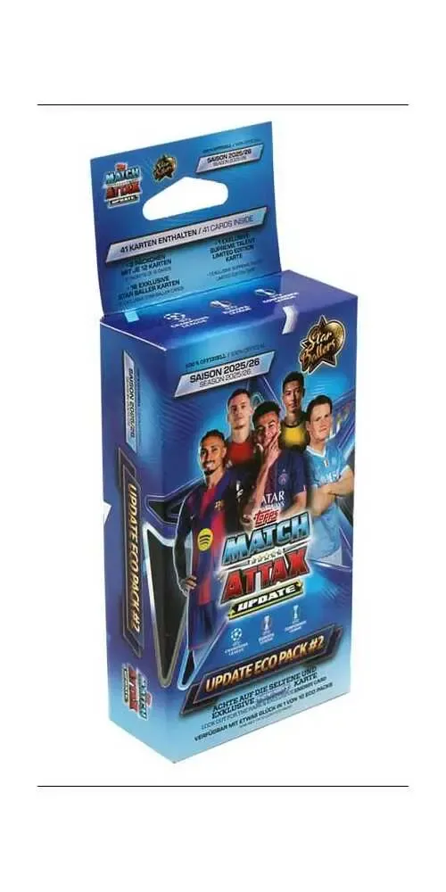 UEFA Champions League Match Attax Trading Cards 2025/26 Mega Multipack Update Star Ballers *Deutsche Version*
