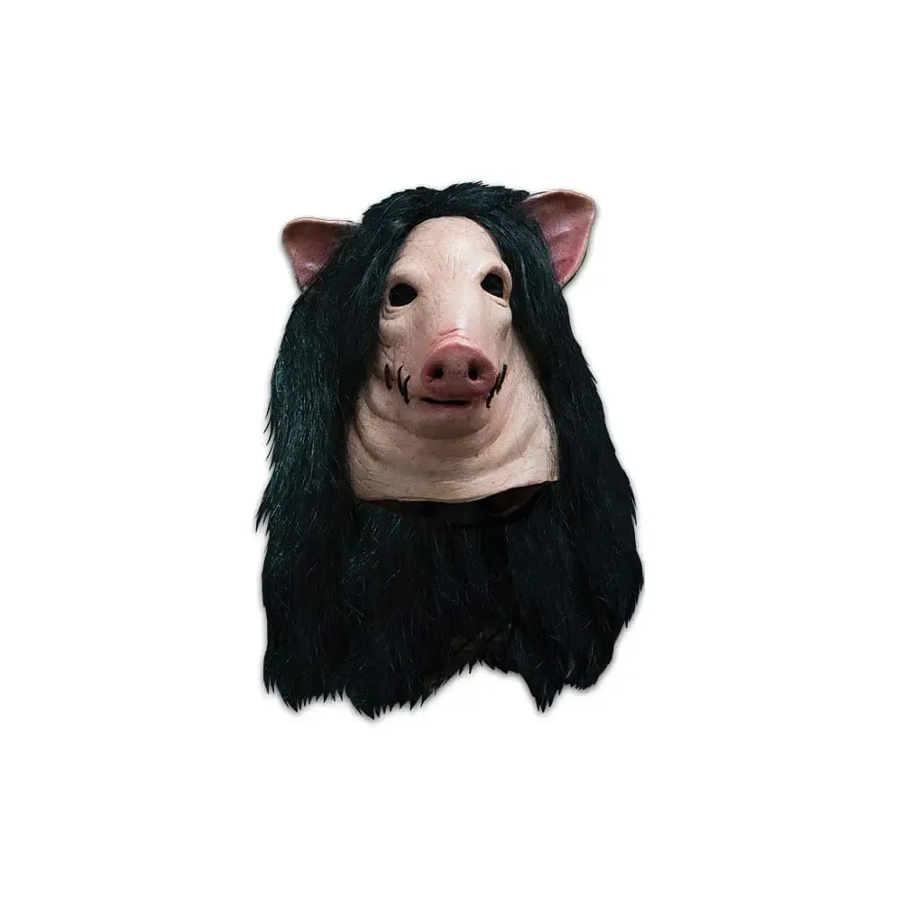 Saw Latex-Maske mit Kunsthaar Pig 