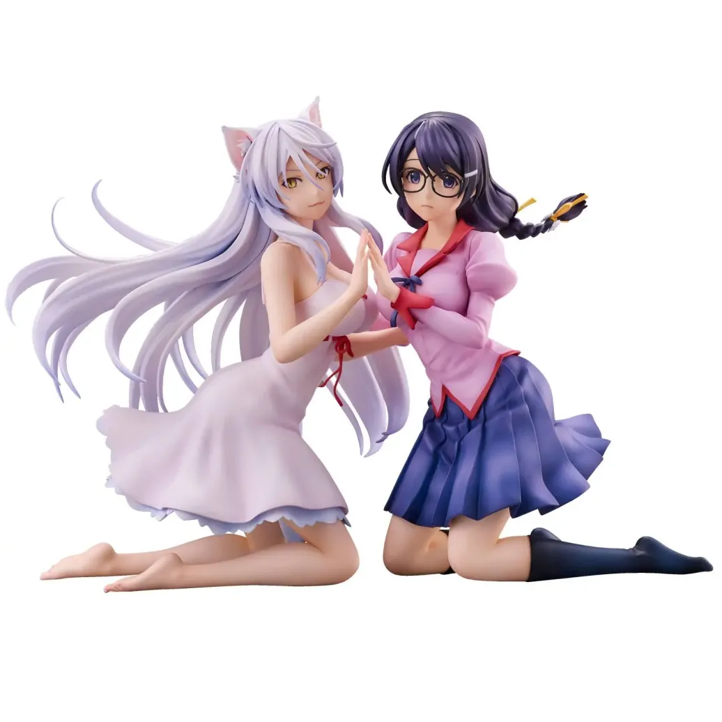 Nekomonogatari Monogatari Series PVC Statuen Tsubasa Hanekawa Set 19 cm