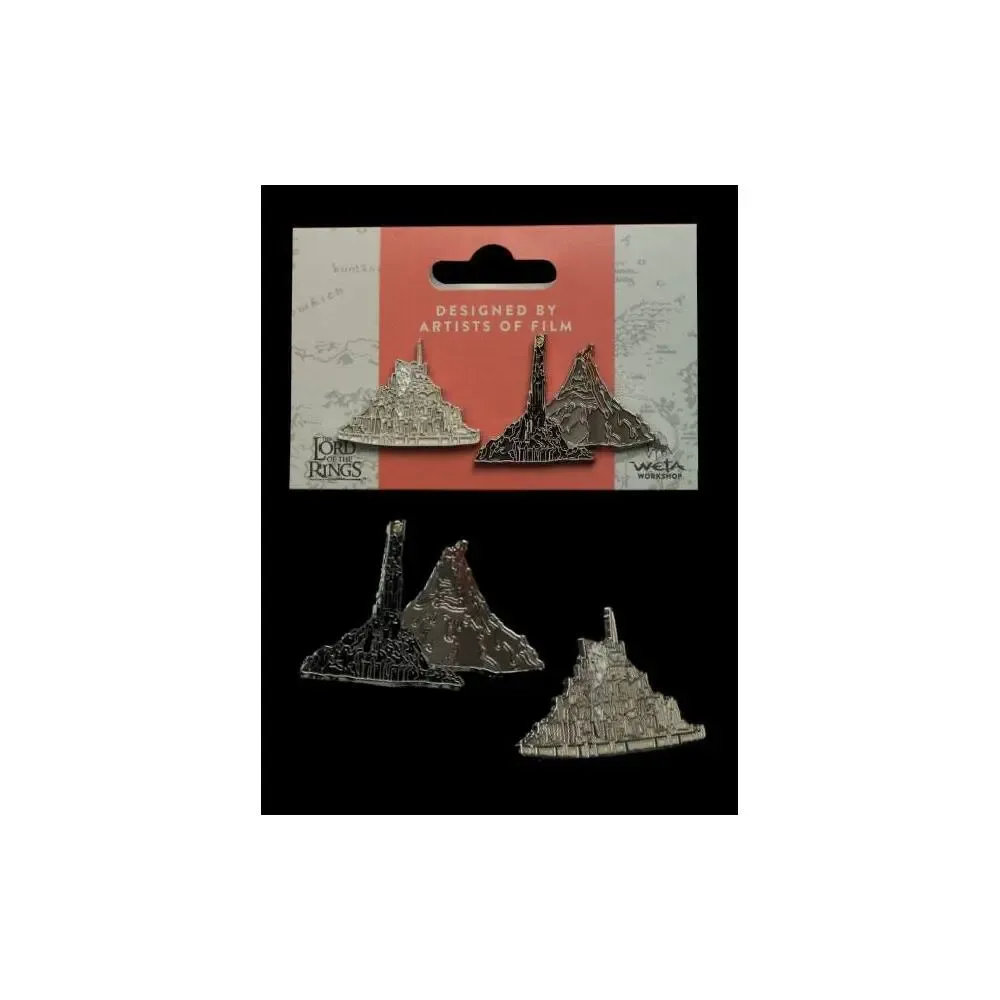 Herr der Ringe Ansteck-Pin Doppelpack Minas Tirith & Mt. Doom
