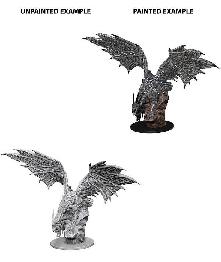 Pathfinder Battles Deep Cuts Miniatur unbemalt Silver Dragon Umkarton (6)
