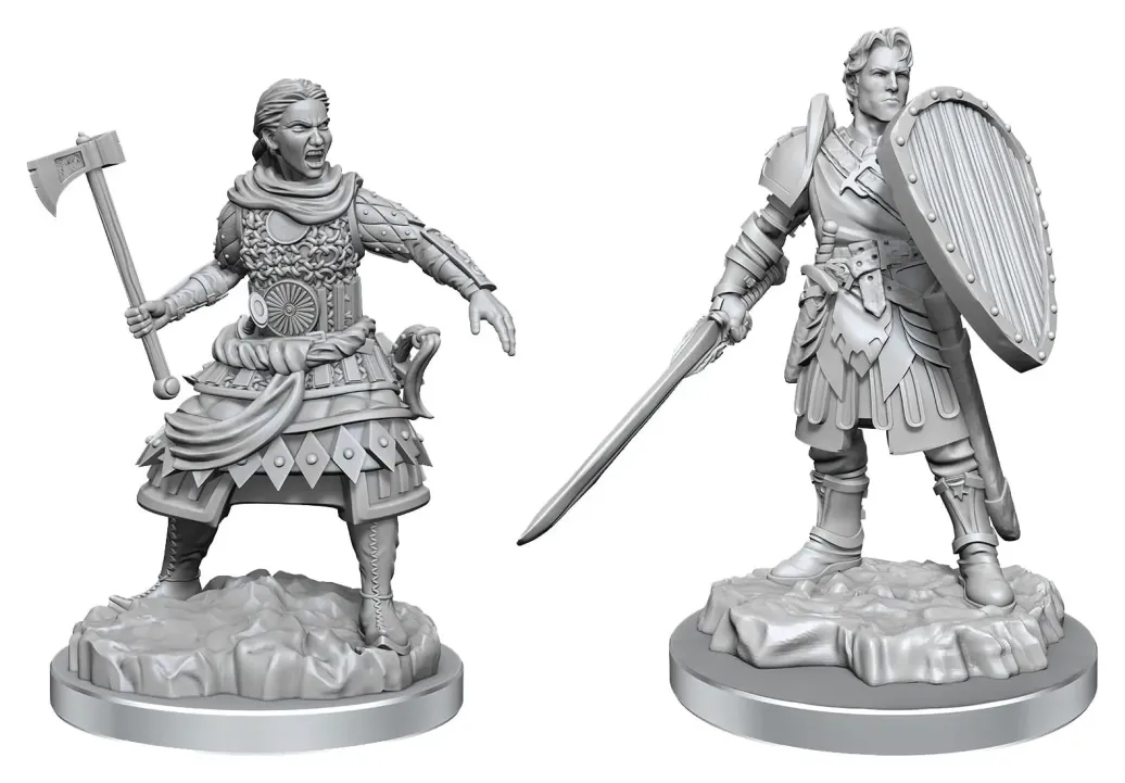 D&D Nolzur's Marvelous Miniatures Miniaturen unbemalt 2er-Pack Human Fighters