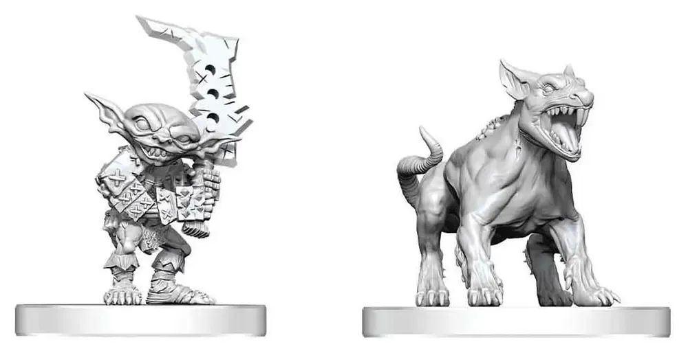 Pathfinder Battles Deep Cuts Miniatur unbemalt Goblin Commando & Goblin Dog 13 cm