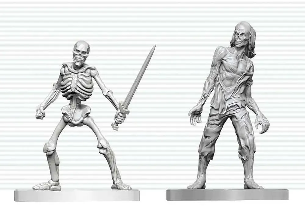 Dungeons & Dragons Nolzur's Marvelous Miniatures Miniatur unbemalt Zombie & Skeleton 14 cm