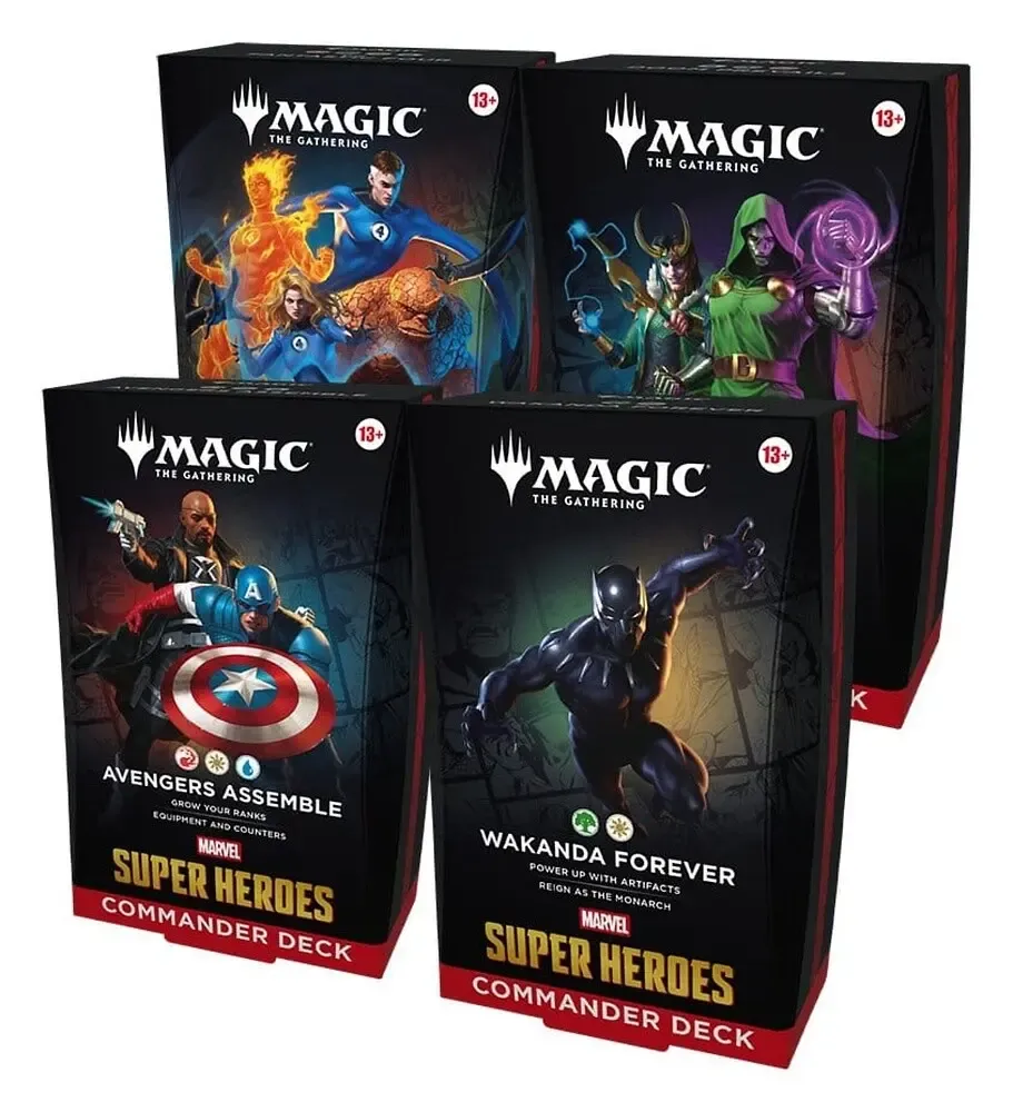 Magic the Gathering Marvel Super Heroes Commander Decks Umkarton (4) englisch