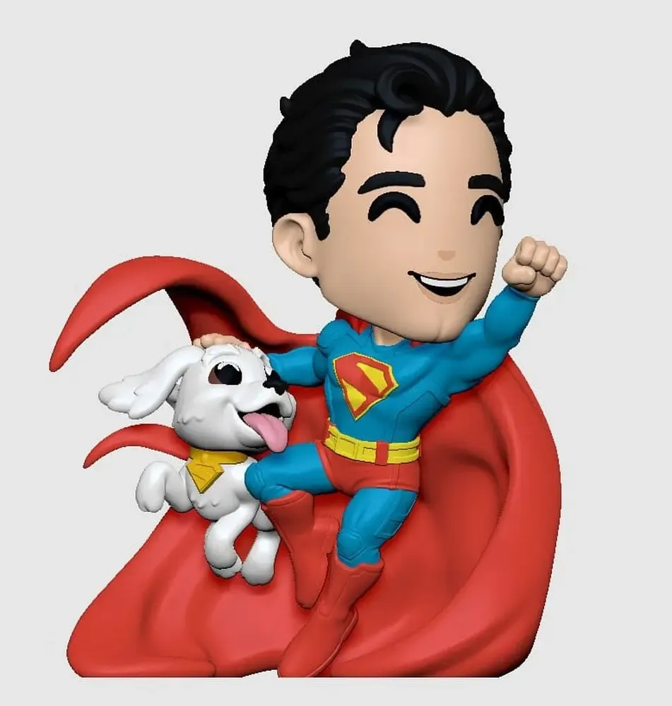 Superman 2025 Vinyl Figur Superman & Krypto 13 cm 