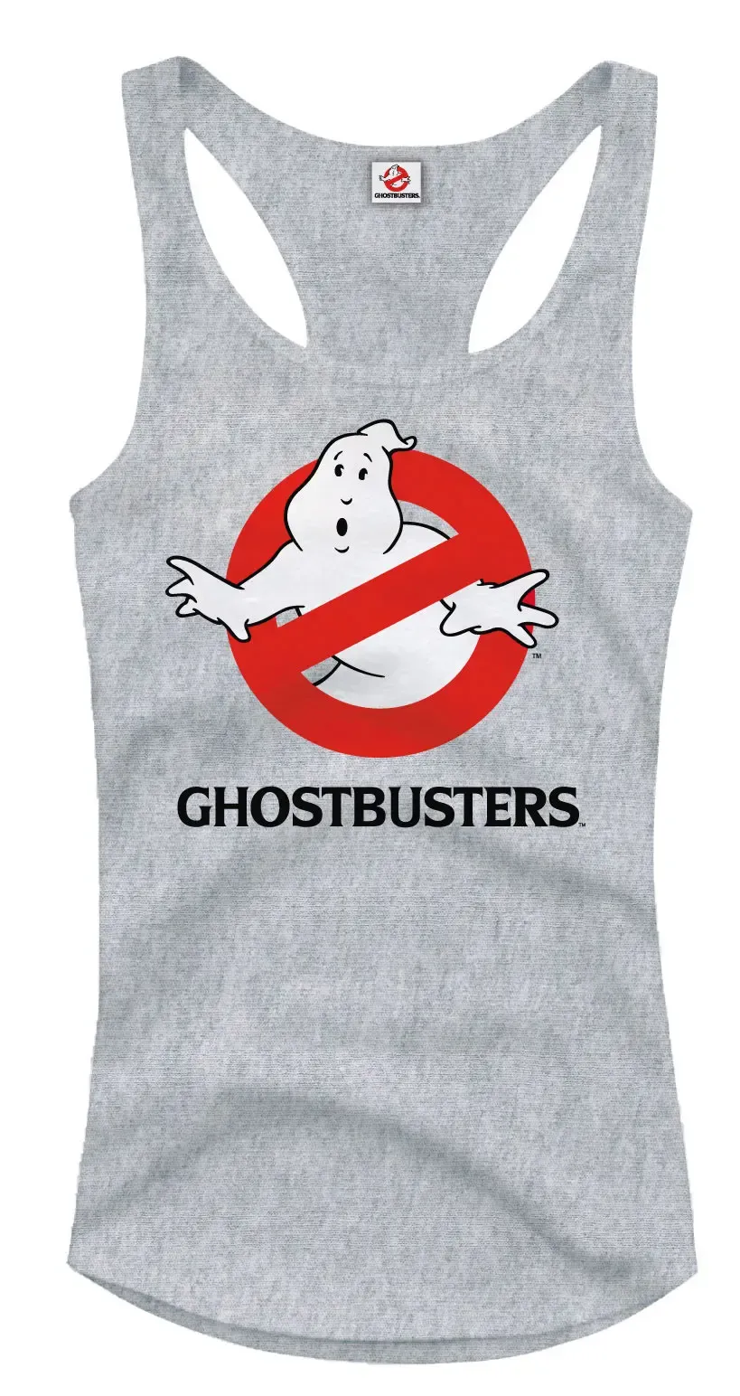 Ghostbusters Girlie Tank Top Logo grau