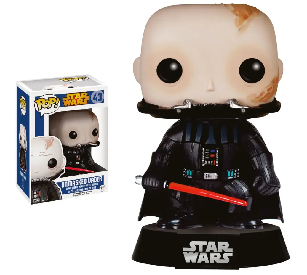 Star Wars Unmasked Darth Vader POP! Wackelkopf Figur 9 cm