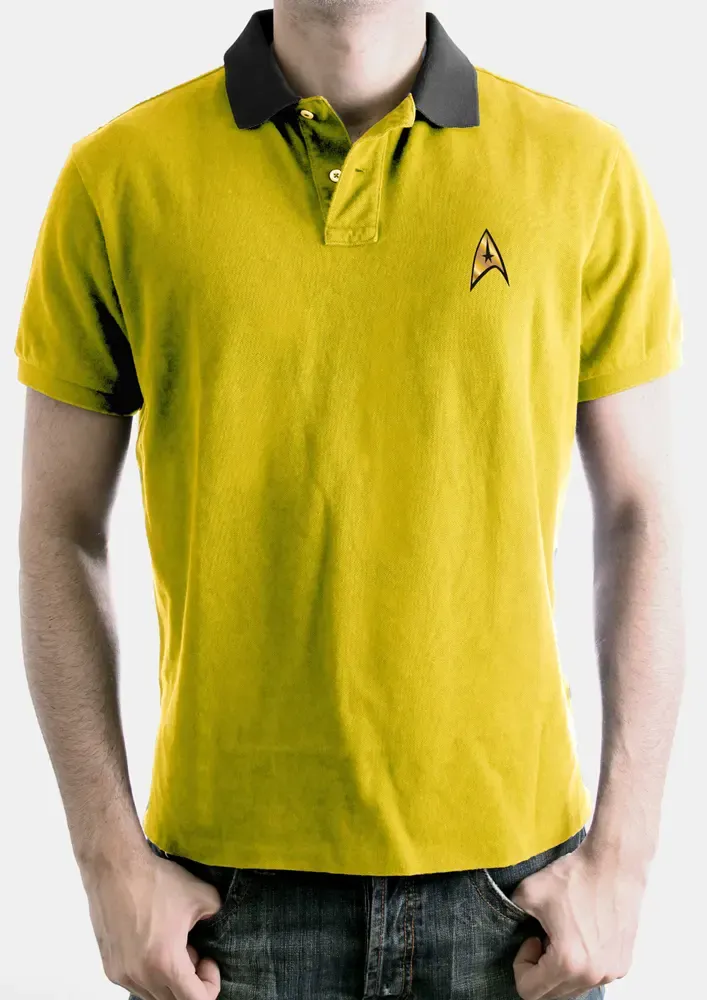 Star Trek Polo Shirt Logo gelb