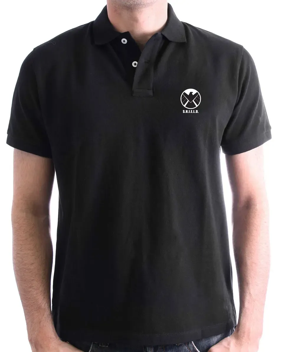 Captain America Polo Shirt Shield Emblem