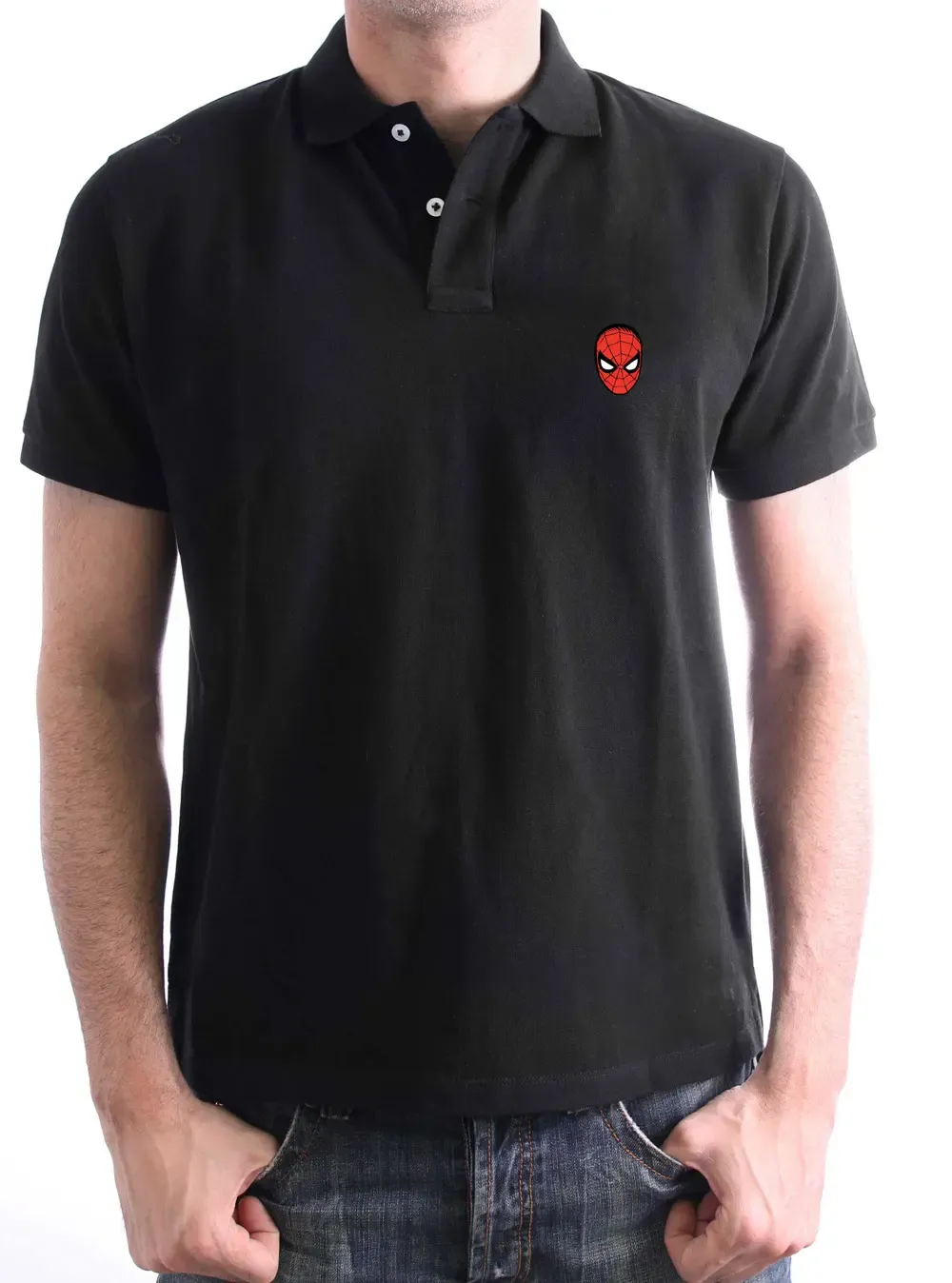 Spider-Man Polo Shirt Mask schwarz