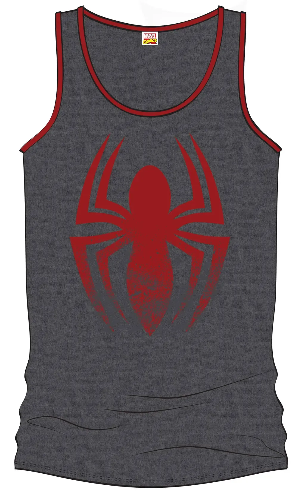Spider-Man Tank Top Distress Spider