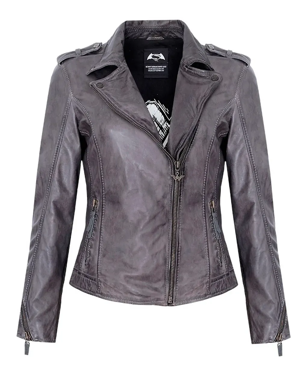 Batman v Superman Dawn of Justice Damen Lederjacke Wonder Woman Scira