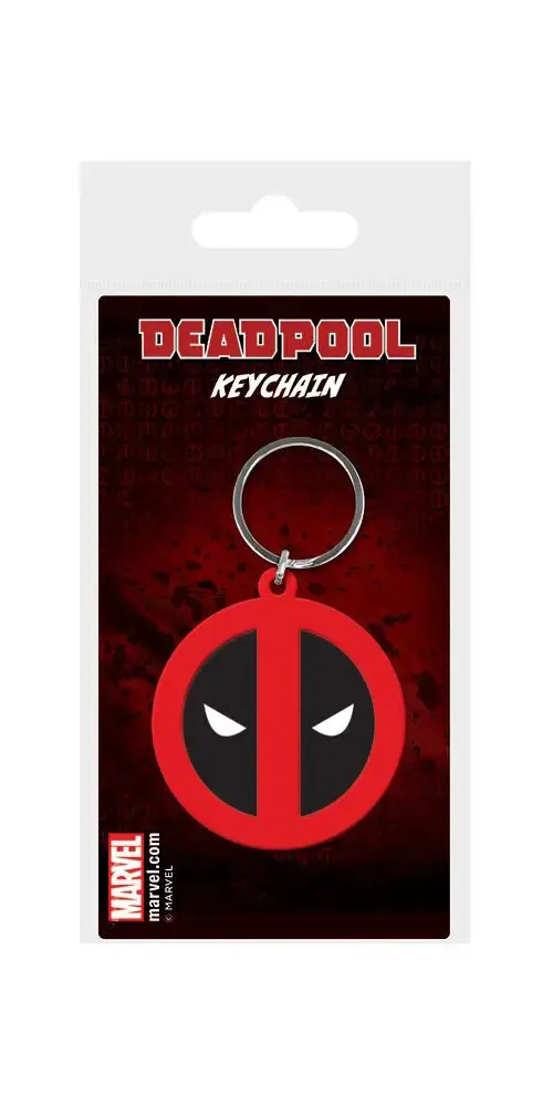 Marvel Comics Gummi-Schlüsselanhänger Deadpool Symbol 6 cm