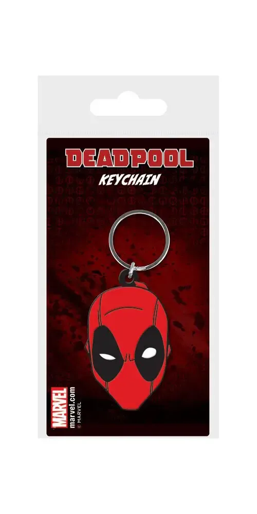 Marvel Comics Gummi-Schlüsselanhänger Deadpool Face 6 cm