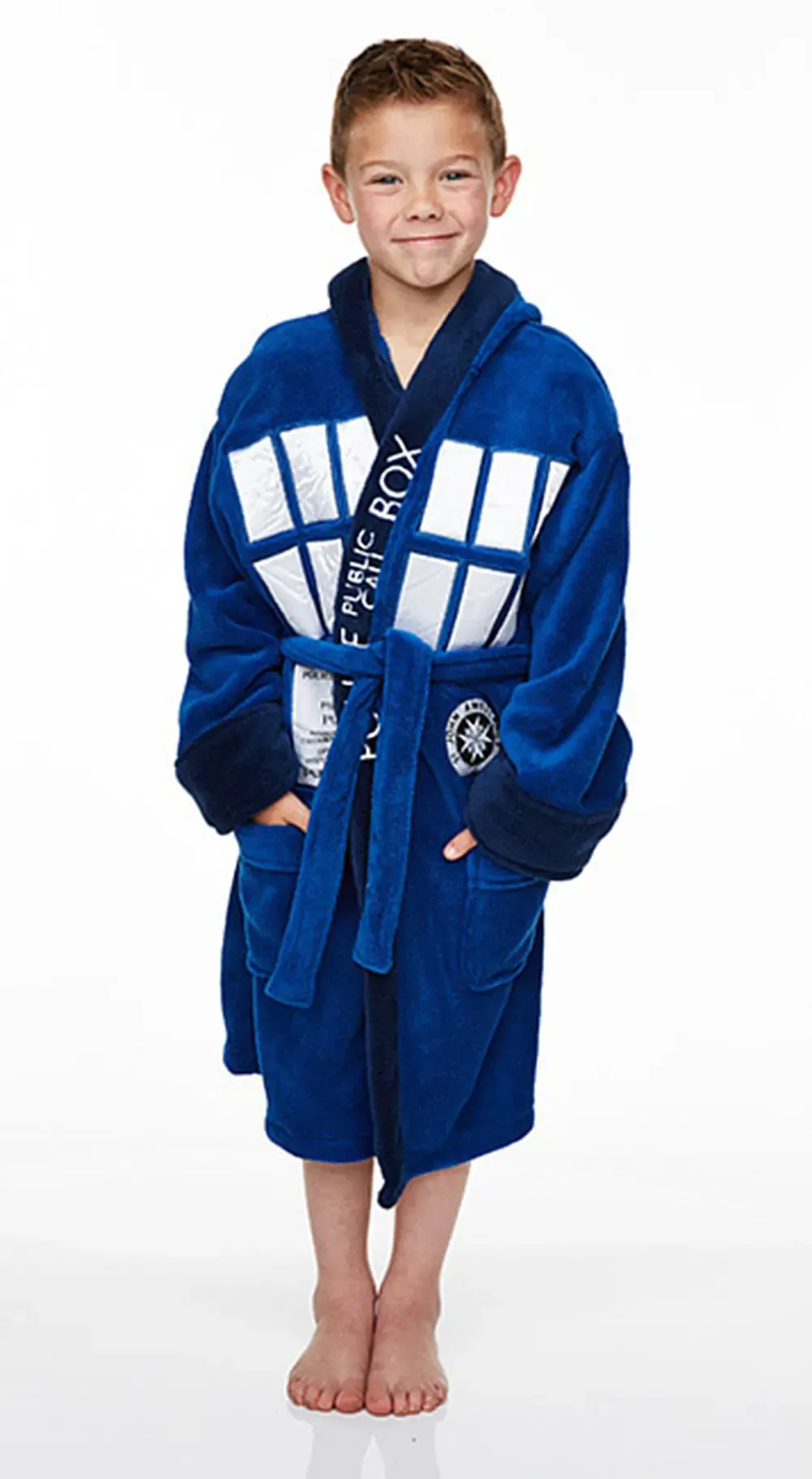 Doctor Who Kids Fleece-Bademantel Tardis