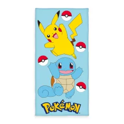 Pokemon Velours-Handtuch Pikachu & Schiggy 75 x 150 cm