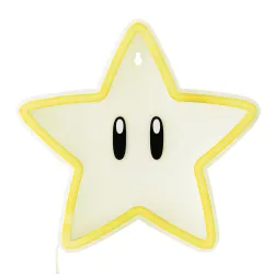 Super Mario LED Wandleuchte Super Star Neon      