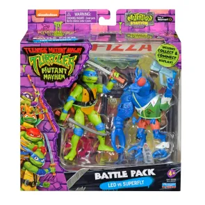 Teenage Mutant Ninja Turtles Actionfiguren Leonardo vs. Super Fly 11 cm 