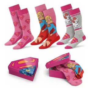 DC Comics Socken Superman Supergirl 3er-Pack 36-43