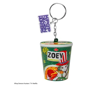 KPop Demon Hunters Squishy Schlüsselanhänger Zoey Hamburger Noodles