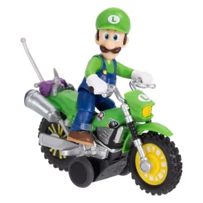 Der Super Mario Galaxy Film Actionfigur mit Rückziehmotorrad Luigi 6 cm