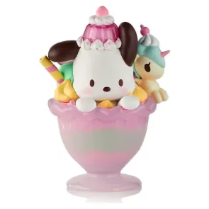 Hello Kitty & Friends Window Box Figur Fast Food Pochacco Pink Unicorn Sundae 9 cm