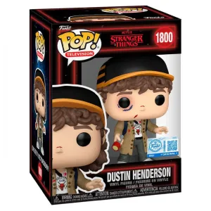 Stranger Things Dustin Henderson Flashlight POP! Vinyl Figur 9 cm Exclusive