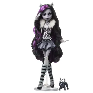 Monster High "Reel Drama" Sammlerpuppe - Clawdeen Wolf in Schwarz-Weiß