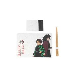 Demon Slayer Keramik Sushi Set mit Essstäbchen Tanjiro & Giyu