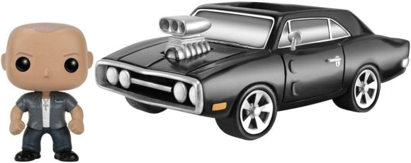 [BWARE] Fast & Furious POP! Rides Vinyl Fahrzeug mit Figur 1970 Dodge Charger & Dom 20 cm