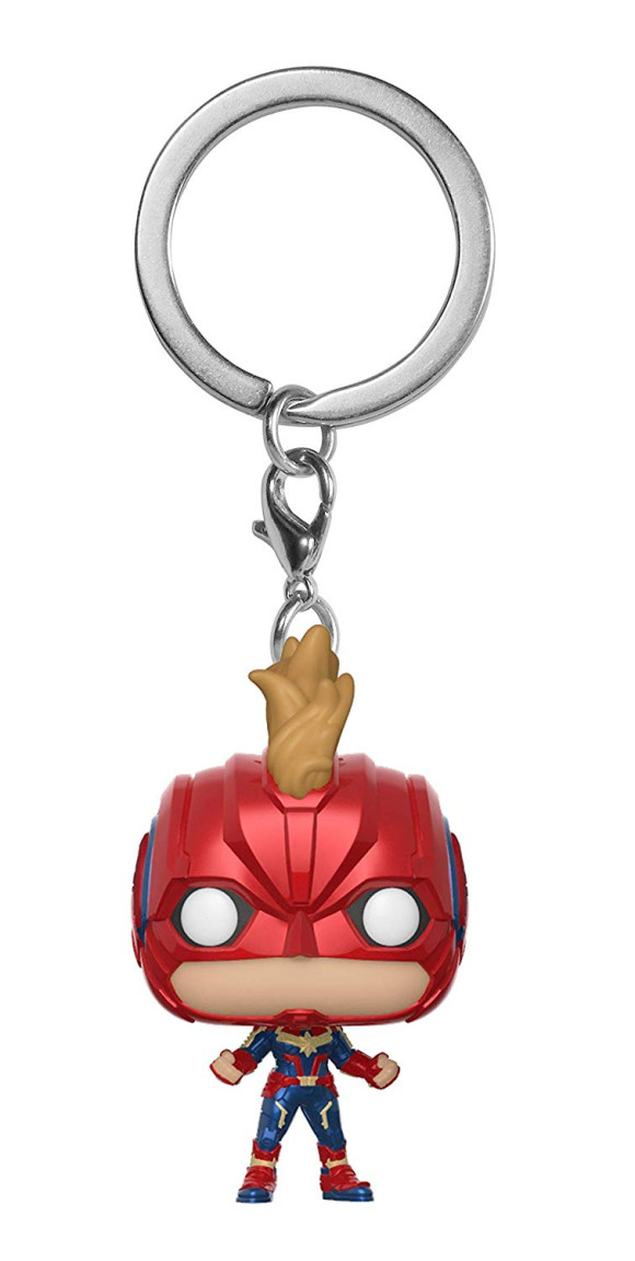 Captain Marvel Pocket POP! Vinyl Schlüsselanhänger Captain Marvel (with Helmet) 4 cm