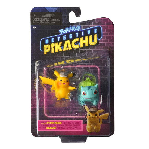 Pokémon Meisterdetektiv Pikachu - Pikachu & Bisasam Figuren 5 cm