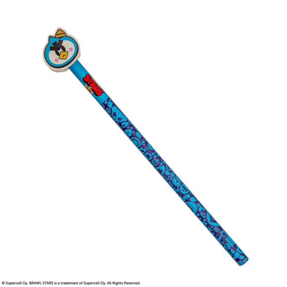 Brawl Stars Bleistift mit Radiergummi Mr. P - Blau