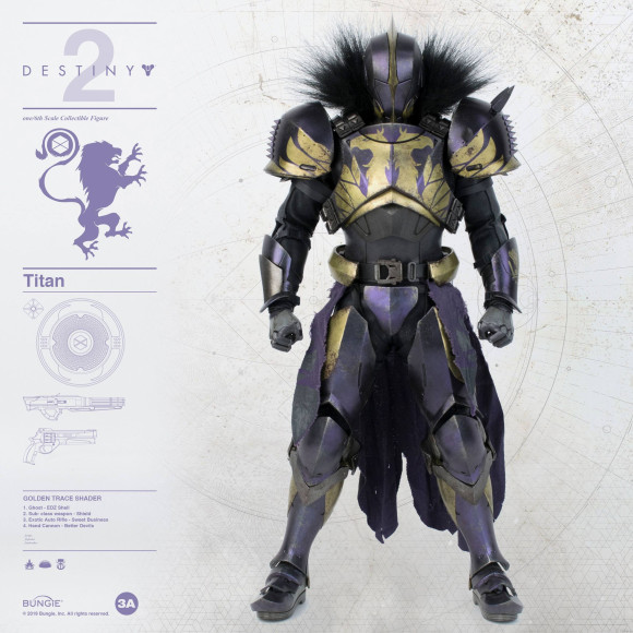 Destiny 2 Titan Golden Trace Shader 1/6 Actionfigur 32 cm