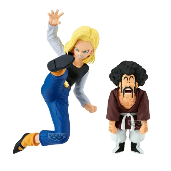Dragon Ball Z Match Makers PVC Statue Android 18 11 cm Vs. Mr. Satan 8 cm