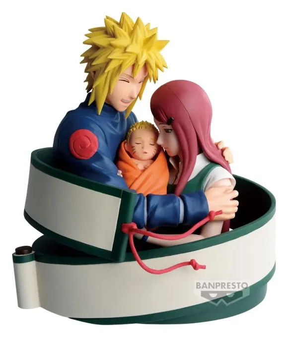 Naruto 72 Series PVC Statue Minato & Naruto & Kushina 13 cm