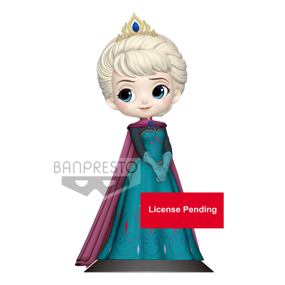Disney Q Posket Minifigur Elsa Coronation Style B Pastel Color Version 14 cm