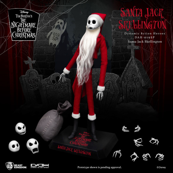 Nightmare before Christmas Santa Jack Skellington 8ction Heroes Actionfigur 21 cm