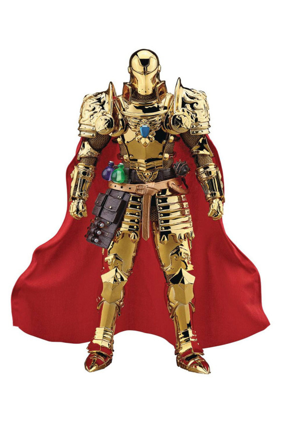 Marvel Dynamic 8ction Heroes Actionfigur 1/9 Medieval Knight Iron Man Gold Version 20 cm