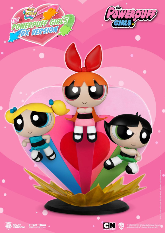 Powerpuff Girls Dynamic 8ction Heroes Actionfiguren 1/9 Blossom, Bubbles & Buttercup Deluxe 14 cm