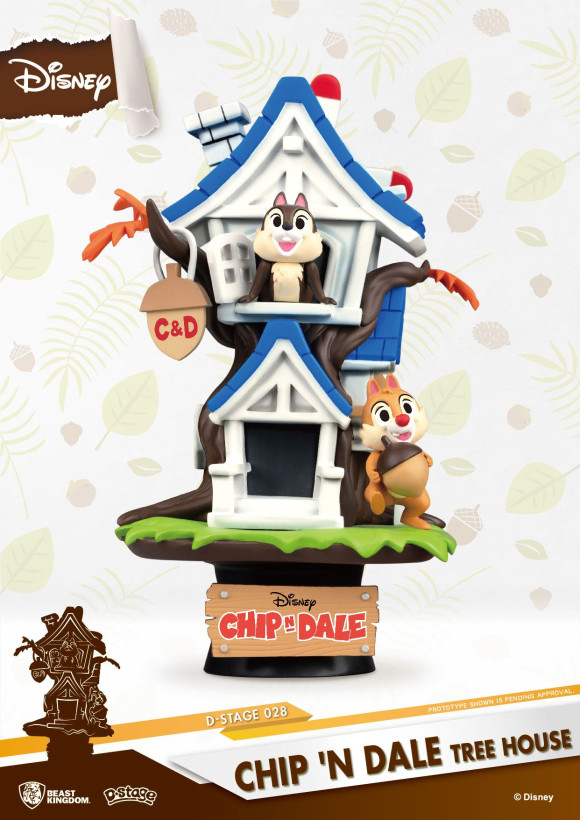 Chip und Chap Baumhaus D-Stage Diorama Statue 16 cm