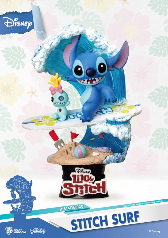 Surfer Stitch D-Stage Diorama Statue 15 cm