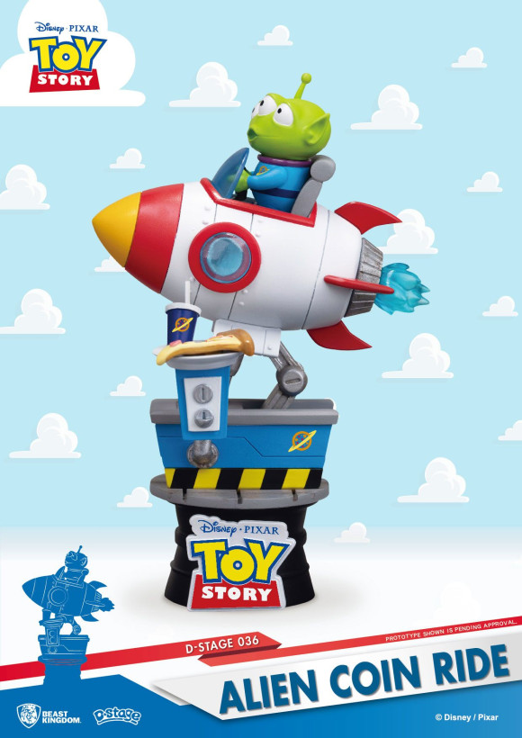 Toy Story Alien Coin Ride D-Stage Diorama Statue 15 cm
