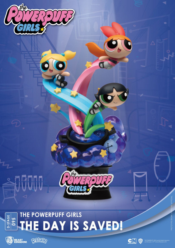 The Powerpuff Girls The Day Is Saved D-Stage Diorama Statue New Version 15 cm