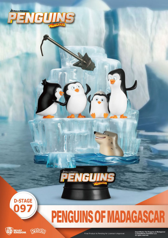 Die Pinguine aus Madagascar D-Stage PVC Diorama Skipper, Kowalski, Private & Rico 14 cm