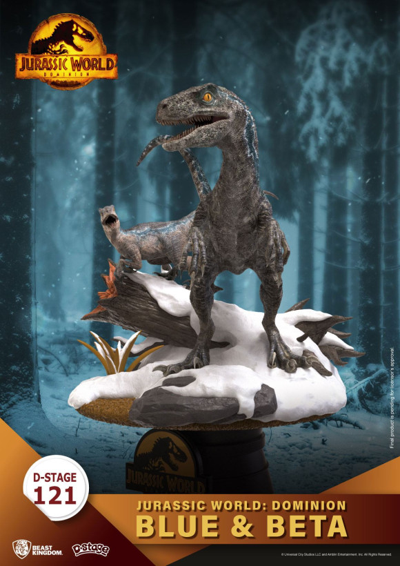 Jurassic World: Ein neues Zeitalter Blue & Beta D-Stage Diorama Statue 13 cm